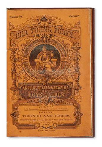 [DICKENS, CHARLES.] Holiday Romance [in:] Our Young Folks. An Illustrated Magazine for Boys and Girls.